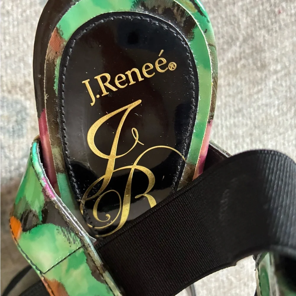 J.Renee Vibrant Floral Wedge Sandals